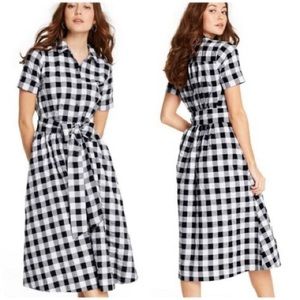 BNWT WOMENS LISA MARIE FERNANDEZ FOR TARGET GINGHAM SHIRT DRESS, SIZE XXS